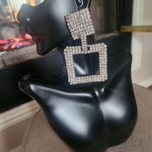 Geo Rhinestone Earrings
